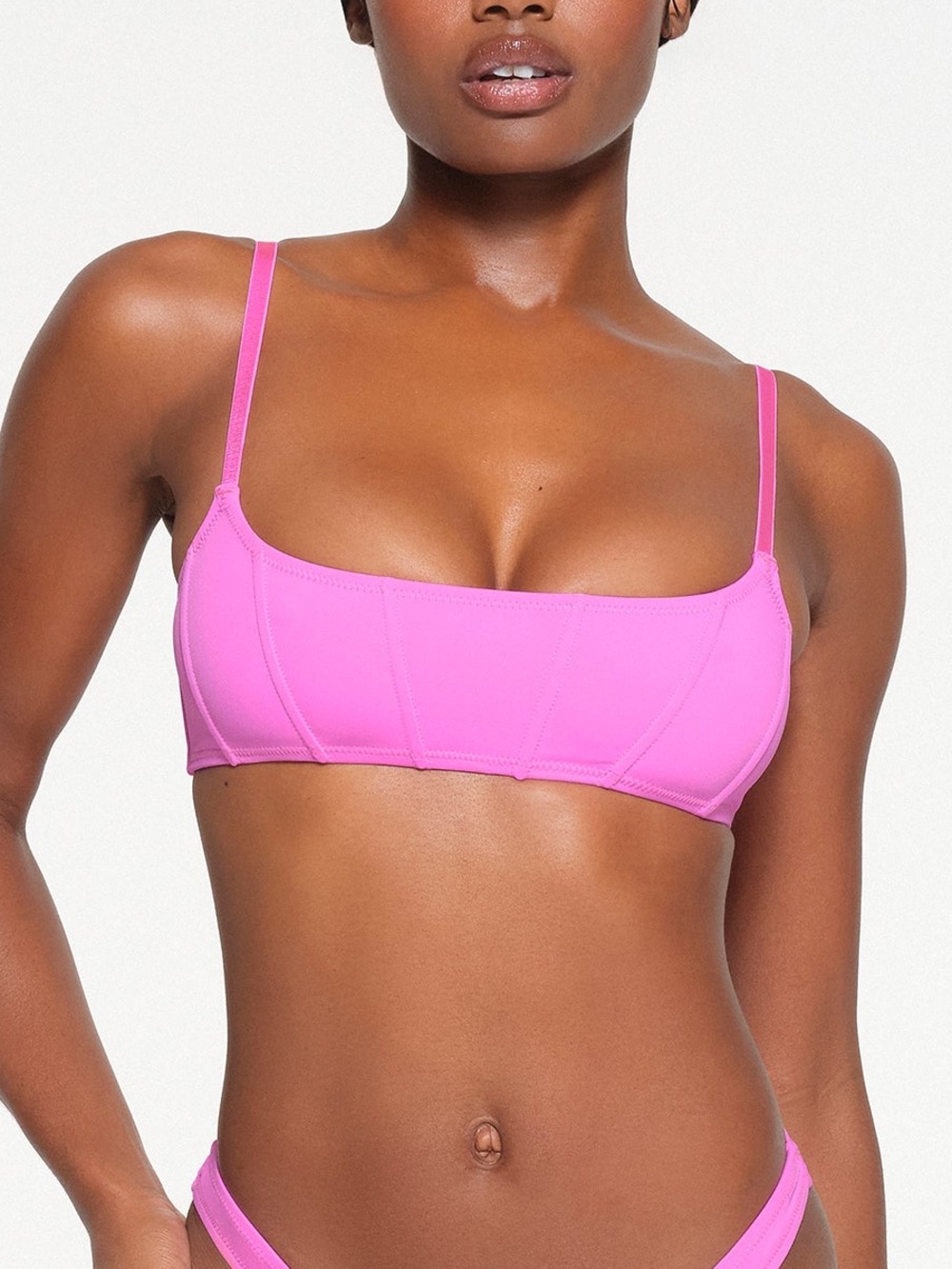 Skims โข Recycled Swim Corset Bikini Top Neon Orchid - Picture 12 of 14